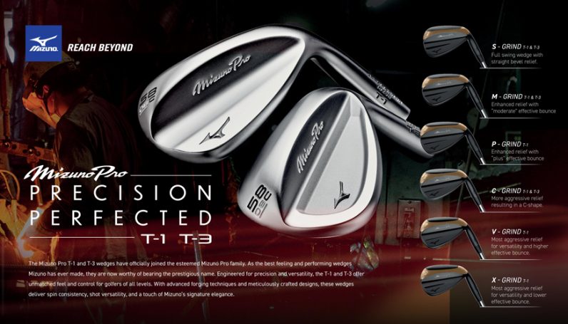 Produktübersicht von Mizuno Pro Precision Forged T20 Golf-Eisen mit verschiedenen Modellen.